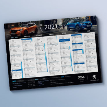 Calendriers Peugeot Finance